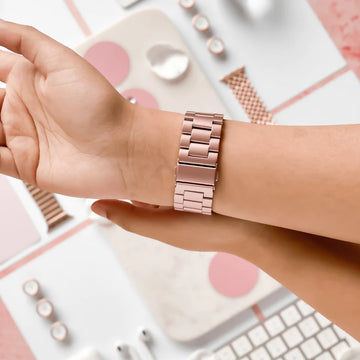 ROSE PINK METAL WATCHBAND