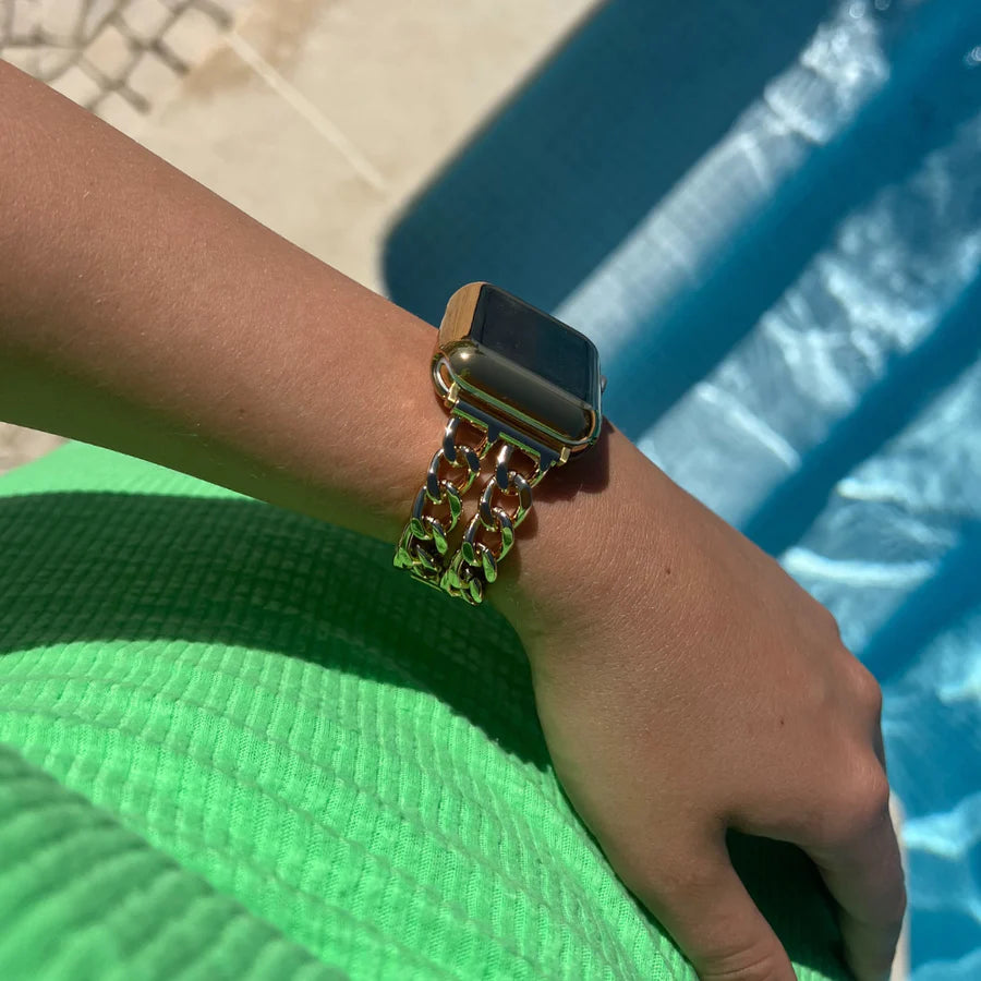 DUAL-CHAIN APPLE WATCH STRAP GOLD1