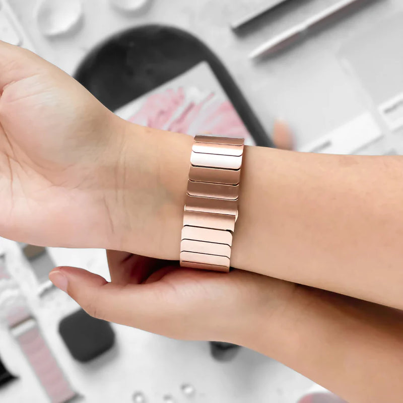 Rose Gold Stainless Steel LINK Strap For Apple Watch