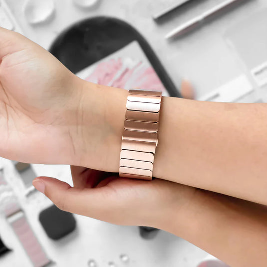 Rose Gold Stainless Steel LINK Strap For Apple Watch