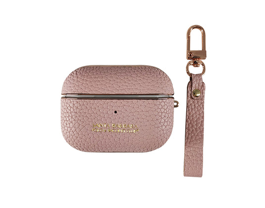 Pink Airpods Pro Series Genuine Santa Barbara Leather Case