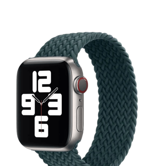 Forest Green Braided Solo Loop Strap For Apple Watch
