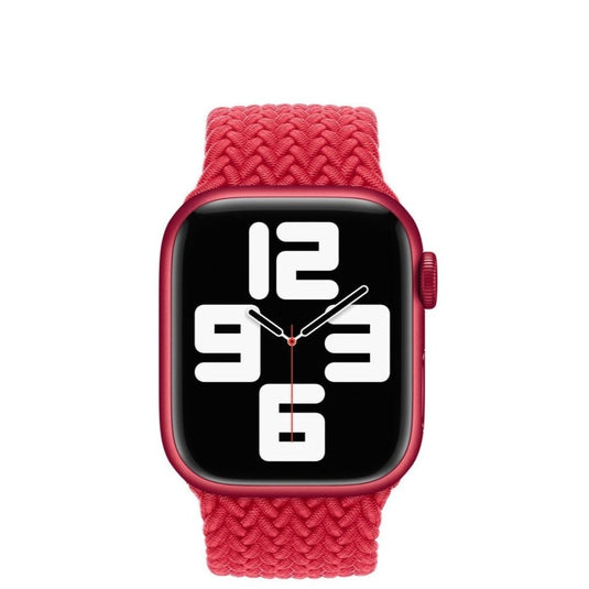 Red Braided Solo Loop Strap For Apple Watch