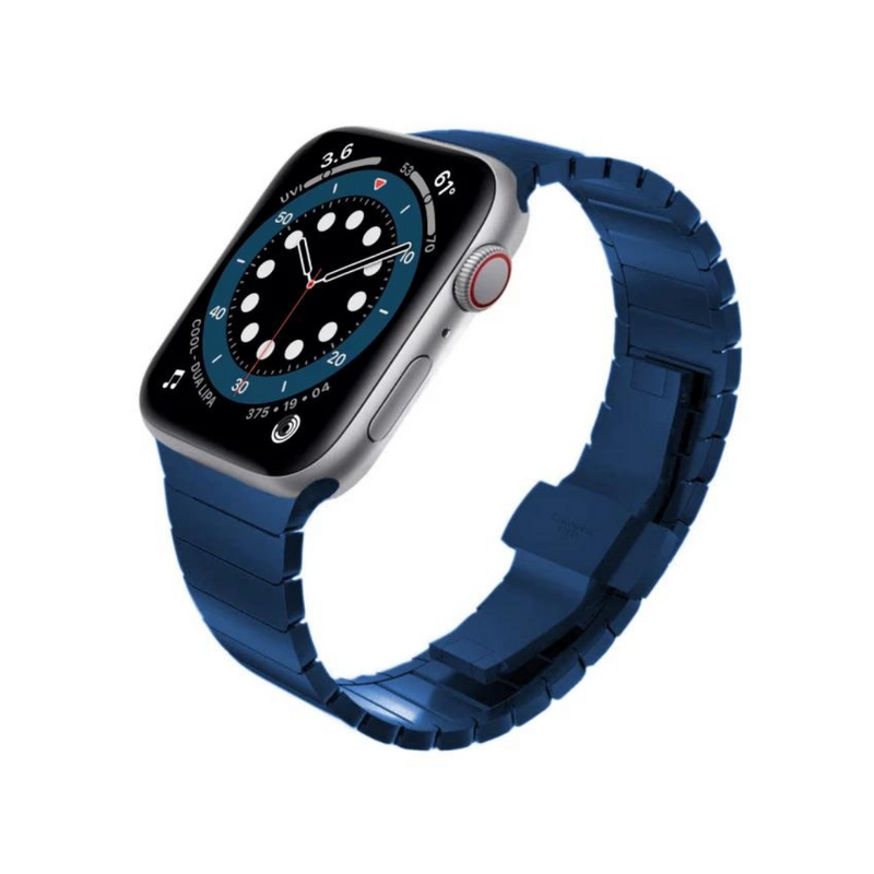 Midnight Blue Stainless Steel LINK Strap For Apple Watch