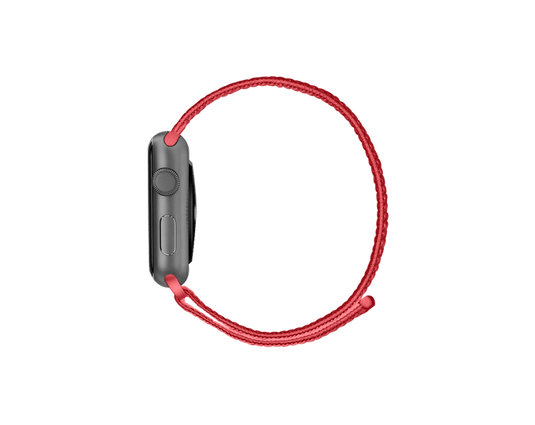 Red Hibiscus Nylon Apple WatchBand