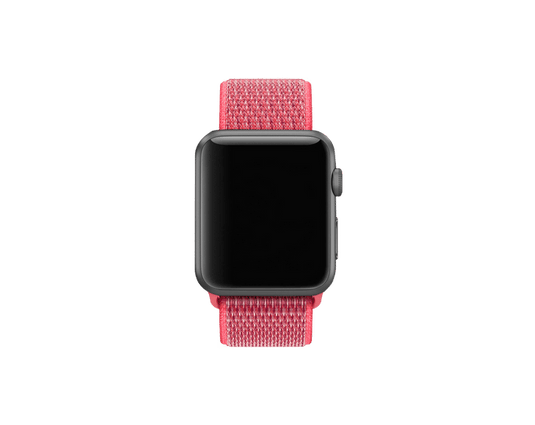 Red Hibiscus Nylon Apple WatchBand