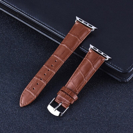 Traditional Buckle Leather Strap For Apple Watch