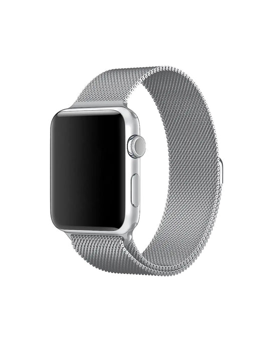 SILVER MILANESE LOOP MAGNETIC STAINLESS STEEL WATCHBAND FOR APPLE WATCH All SERIES
