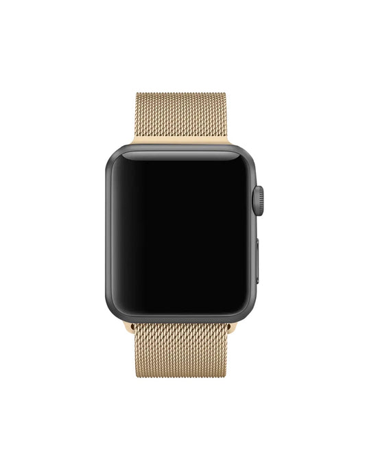 GOLD PALE GOLD MILANESE LOOP MAGNETIC STAINLESS STEEL WATCHBAND FOR APPLE WATCH All  SERIES