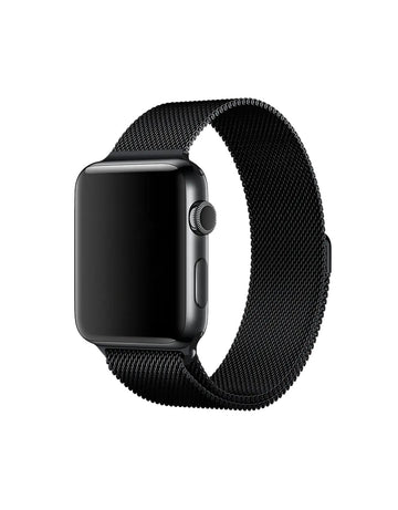 BLACK MILANESE LOOP MAGNETIC STAINLESS STEEL WATCHBAND FOR APPLE WATCH All  SERIES