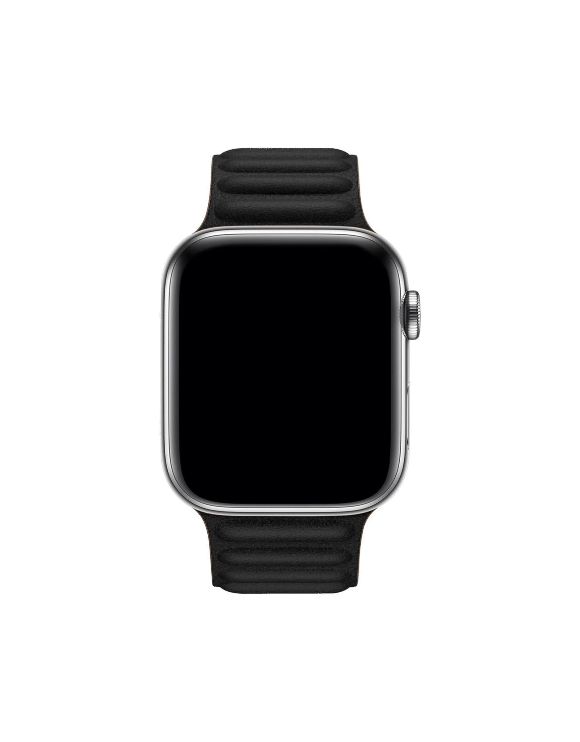 Black Poppy Leather Link Apple WatchBand