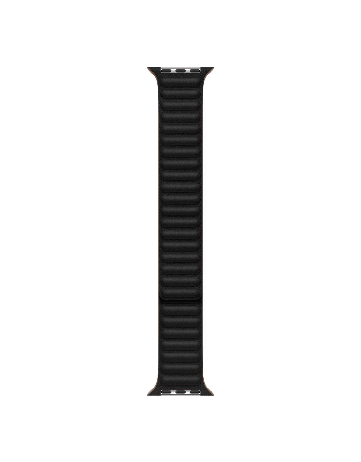 Black Poppy Leather Link Apple WatchBand