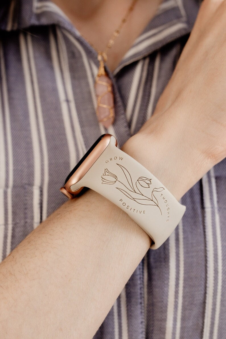 Custom Personalised Silicon Apple Watch Band
