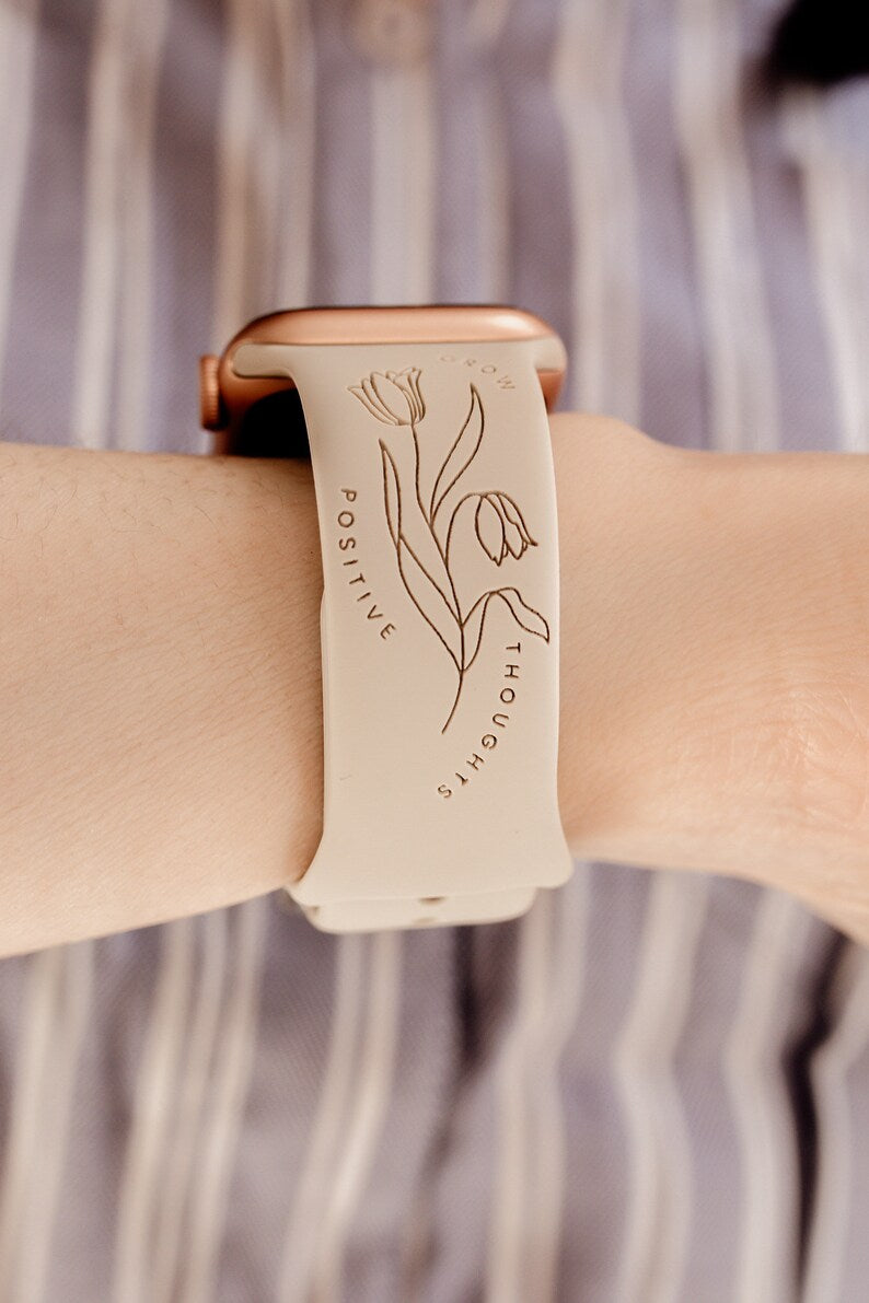 Custom Personalised Silicon Apple Watch Band