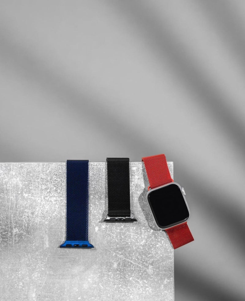 BLUE MILANESE LOOP MAGNETIC STAINLESS STEEL WATCHBAND FOR APPLE WATCH All  SERIES